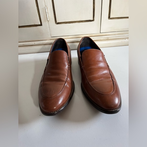 Johnston & Murphy Stockton Venetian Men\'s Brown Leather Loafers Dress Shoes 8.5